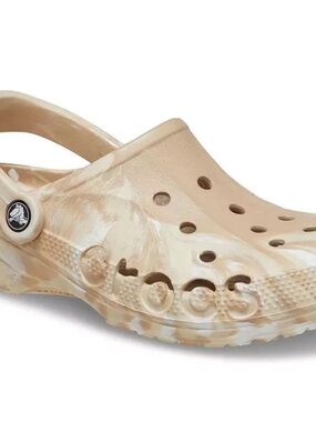 Crocs Classic Clog in Marbled Tan/White Baya Marbled M8, W10